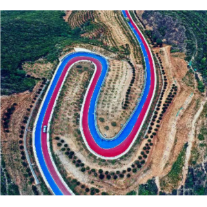 重磅，我公司承建的又一条彩虹路亮相太原东山，为中国共产党成立99周年献礼