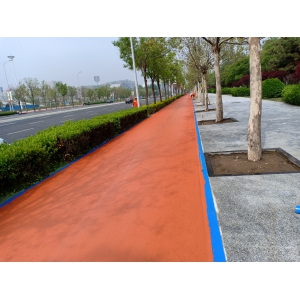 红灯笼体育场彩色路面