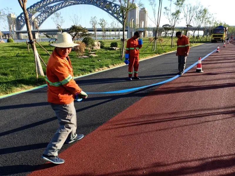 习近平总书记山西行丨我公司彩色道路在汾河两畔放光彩(图3)