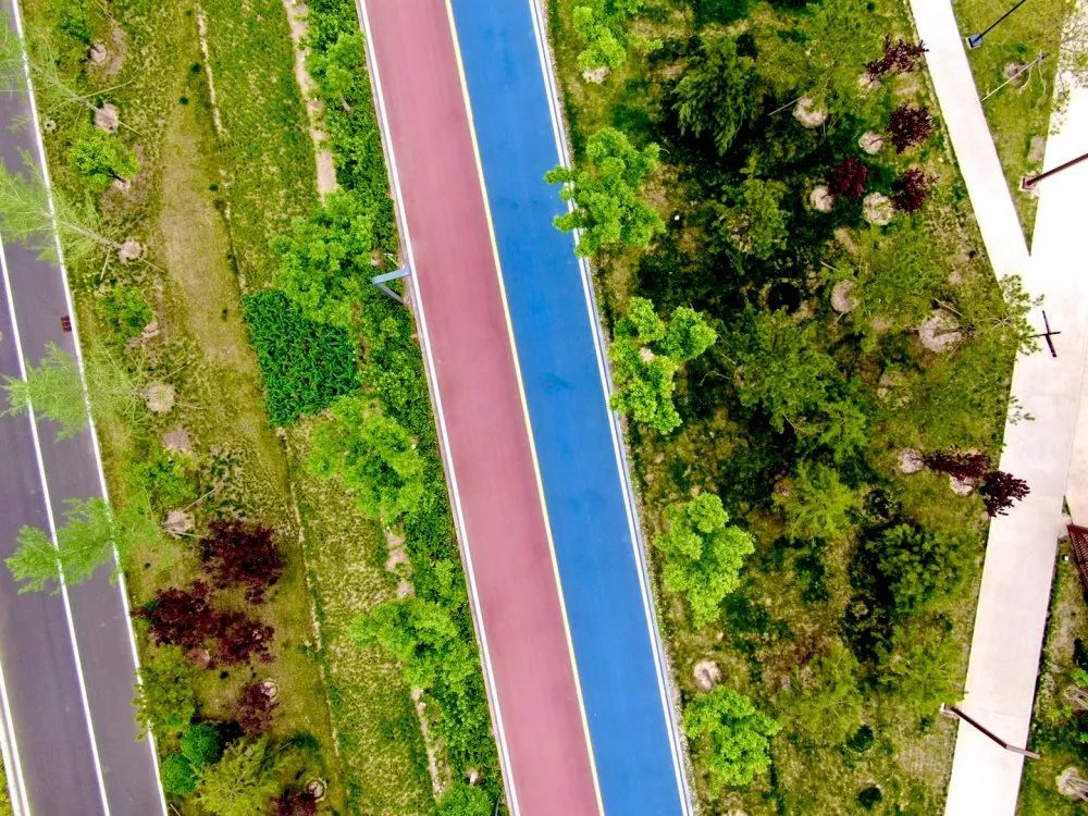 习近平总书记山西行丨我公司彩色道路在汾河两畔放光彩(图6)