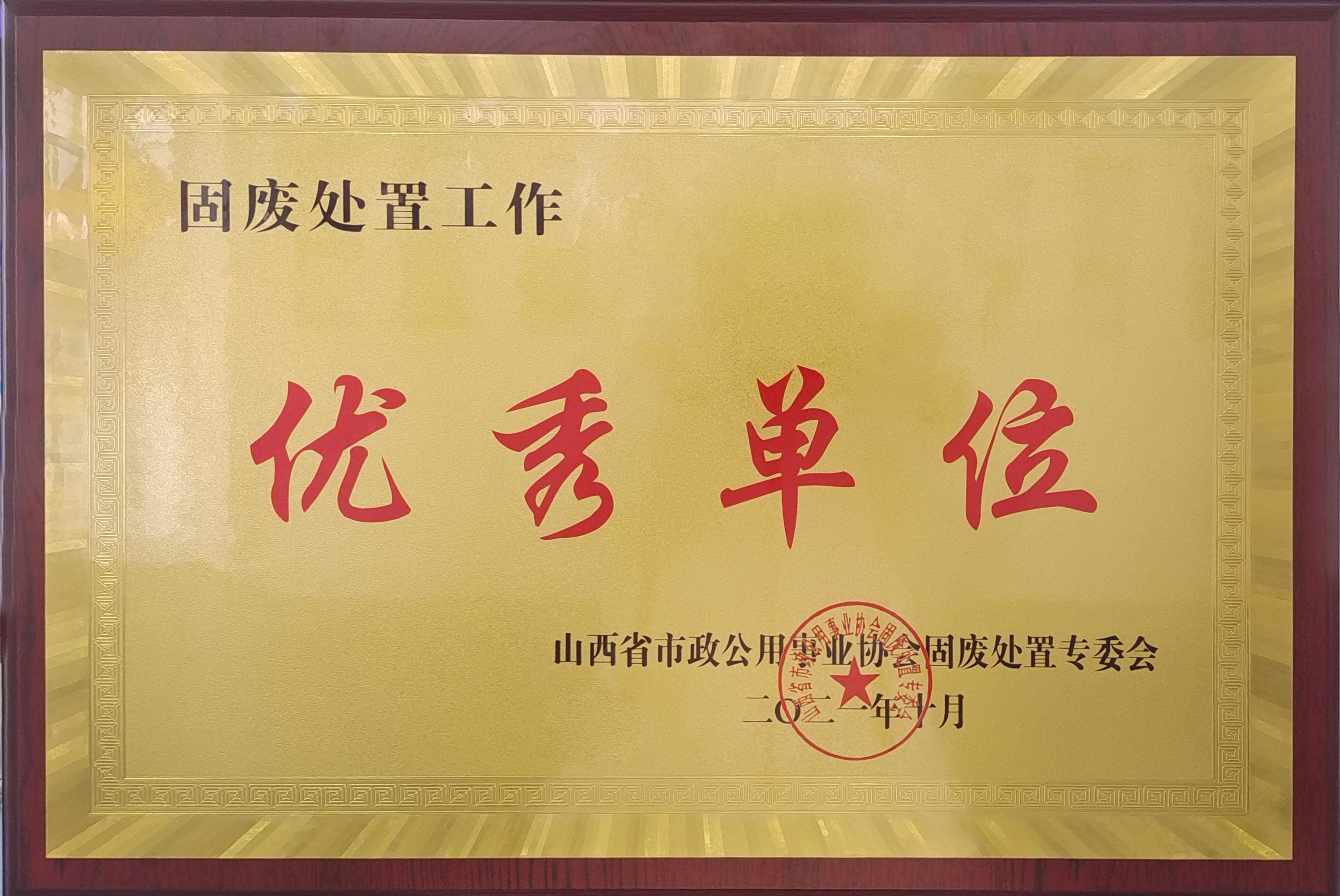 喜跃发荣获“固废处置工作”优秀单位称号(图2)